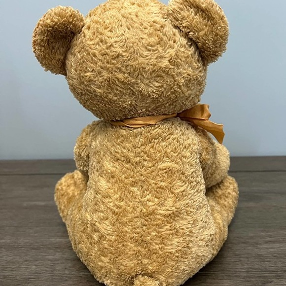 Soft n Cuddly Light Brown Bear with Neck‎ Bow Plush - Picture 2 of 5